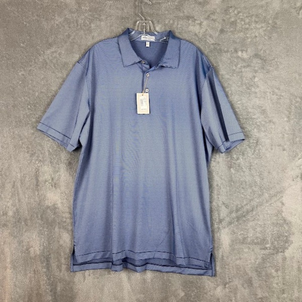 NWT Peter Millar Short Sleeve Performance Polo Mens XL Striped Golf Preppy